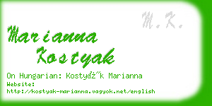 marianna kostyak business card